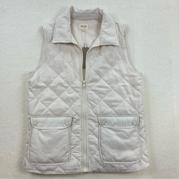 Stoosh Jackets & Blazers - NWT Stoosh White Quilted Puffer Vest Size Medium
